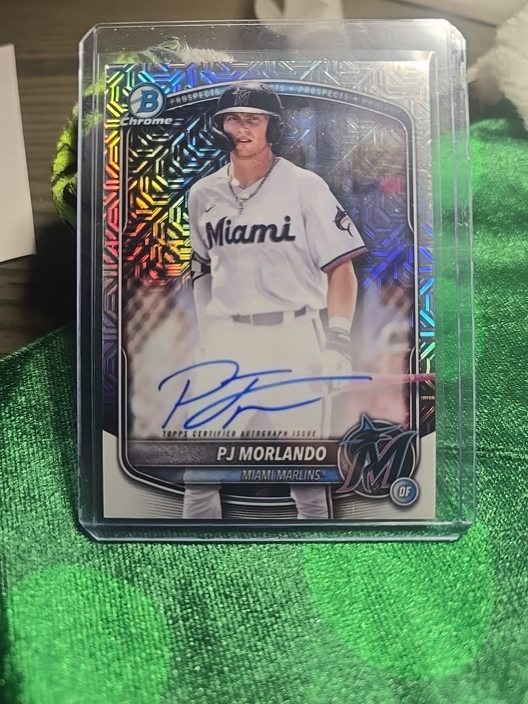 2025 Bowman Mega - PJ Morlando Auto Mojo Refractor #BMA-PM Marlins