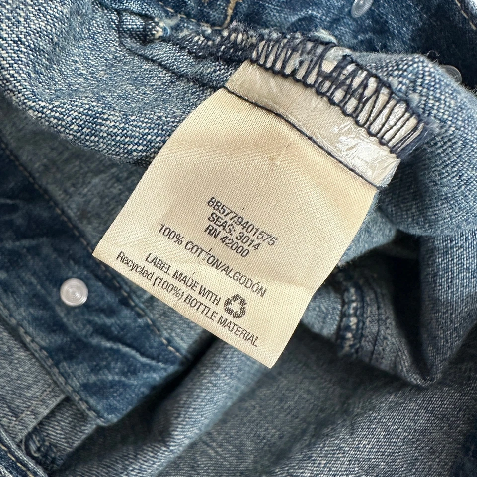 Chaleco vaquero Route 66 para mujer talla XL desgastado Y2K Western Grunge ropa de calle Foto 4 de 4