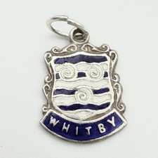 Vintage 925 Sterling Silver Whitby Travel Bracelet Charm Pendant