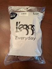 8 Pairs L'eggs Everyday All Nylon Pantyhose  Suntan Queen  Up To  6' & 200 Lbs.