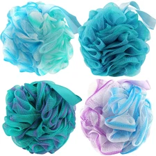 Bath Sponges Loofahs 70 Grams Large Size,4 Pack Shower Sponge Exfoliating Cleani
