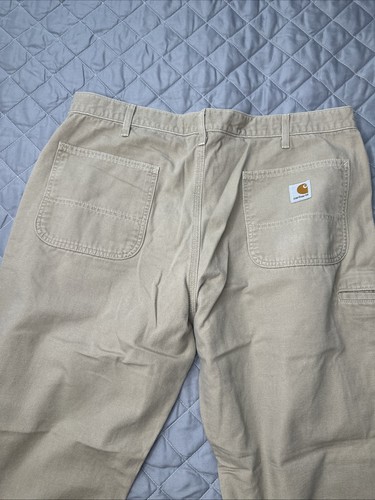 Carhartt Khaki Tan Canvas Work Pants 38x34 - Picture 6 of 7
