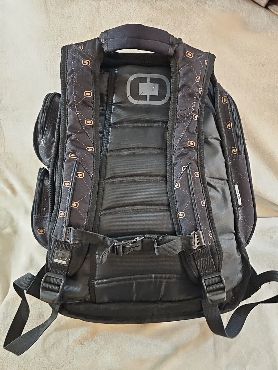 OGIO Metro Backpack Laptop Bag Gold & Black OGIO Pattern  View 4