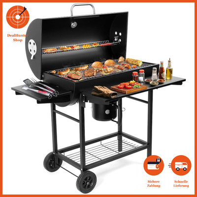 Holzkohlegrill BBQ Robust 4 Lüftungen Garten Outdoor Grill für Terrasse