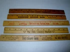 5 Vintage  Wooden Rulers from Maine & New Hampshire