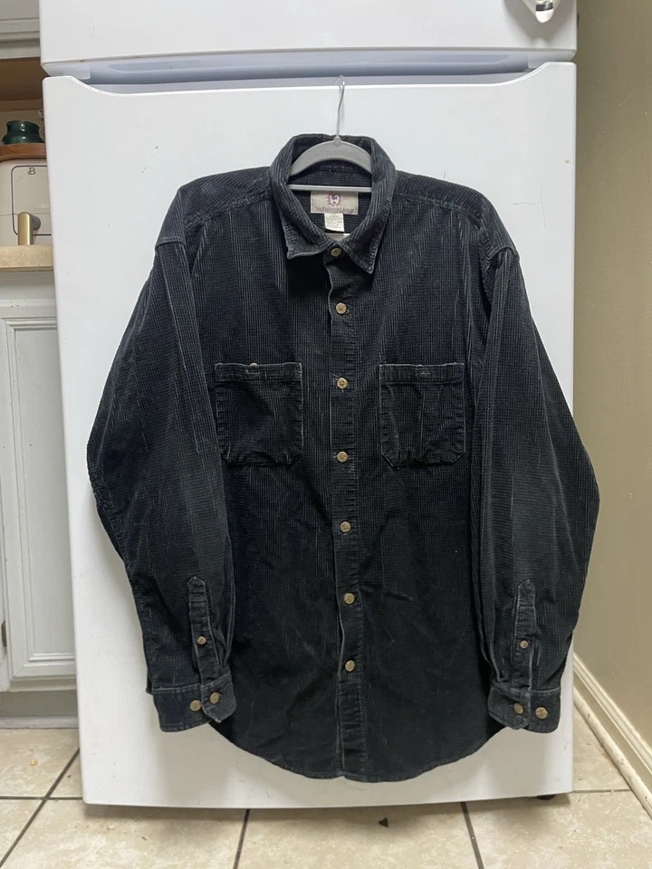 Vintage THE TERRITORY AHEAD Waffle Grid Corduroy Camp Shirt XXL 90s Y2K - Image 2 of 4