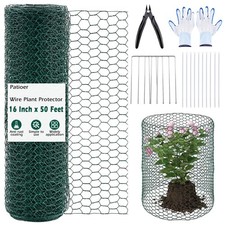 Patioer 16IN x 50Ft Plant Protectors from Animals, Wire Plant Cages for Outdoor 0.83 per foot