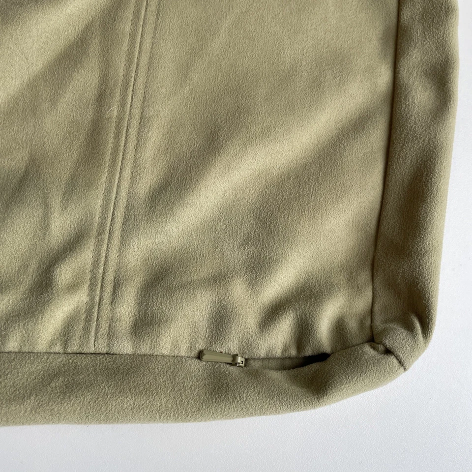 Pottery Barn Faux Suede Throw Pillow Cover Celery Green 16X16 Solid Soft Retired - Image 3 of 4