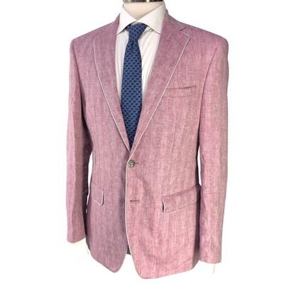Tallia Mens Size 38R Blazer Sport Coat Jacket Lavender Linen