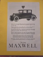 Original 1923 The Good Maxwell Magazine Print Advertisement