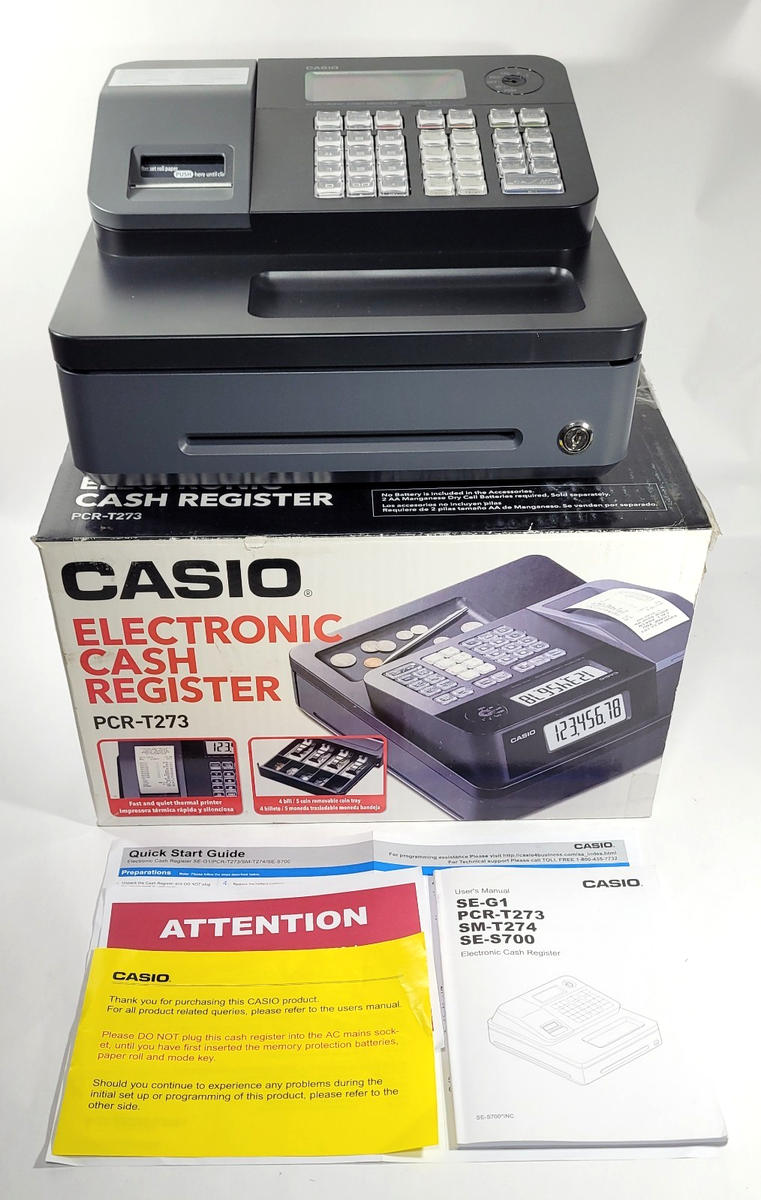 CASIO 10CR レジスター Casio PCR-T273 Entry Level Electronic Cash Register for sale