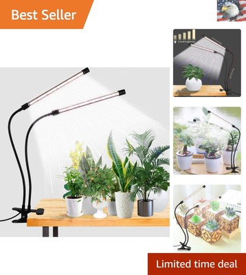 Efficient 6000K Full Spectrum LED Lamp - Dimmable with Auto Timer Features