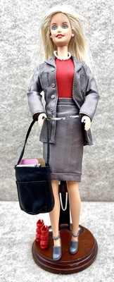 1999 Barbie Career Working Woman Doll Original Accessories Shoes Reversible