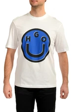 Hugo Boss Men's "Nimper" White Logo Print Short Sleeve T-Shirt US M IT 50