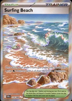 Surfing Beach 114/86 Full Art Chaos Rising