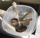 ANTIQUE WALLACE STERLING SILVER 4PC LADLE SPOON GORHAM ERA SCRAP WEIGHT 136 GRAM