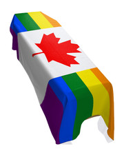 Canada Pride Coffin Drape Flag - Premium Quality and Made To Order in the UK