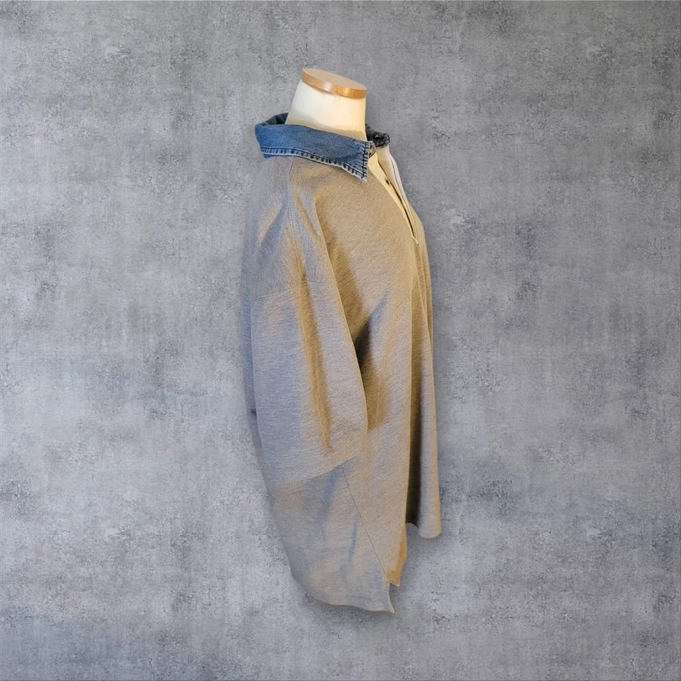 Vintage Boca Classics Polo Shirt with Denim Collar Size XL - Imagem 3 de 4