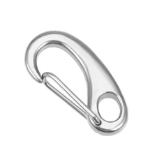 Snap Hook 304 Stainless Steel Spring Gate Snap Hook Clip 50mm/1.96" Silver Tone