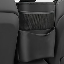 PU Leather Car Seat Storage Bag   Back Seat Organizer Net Pocket for Car
