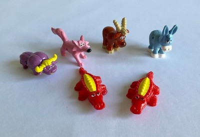 Ferrero Kinder Surprise Toys Funny Castle Chariot Race Animals Lot Of 6 Figures