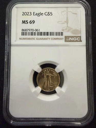 2023 $5 American Gold Eagle 1/10 oz NGC MS69 Gold Coin