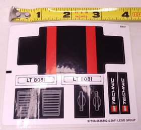 LEGO Technic Extreme Cruiser 8081 Original Sticker Label Sheet Complete