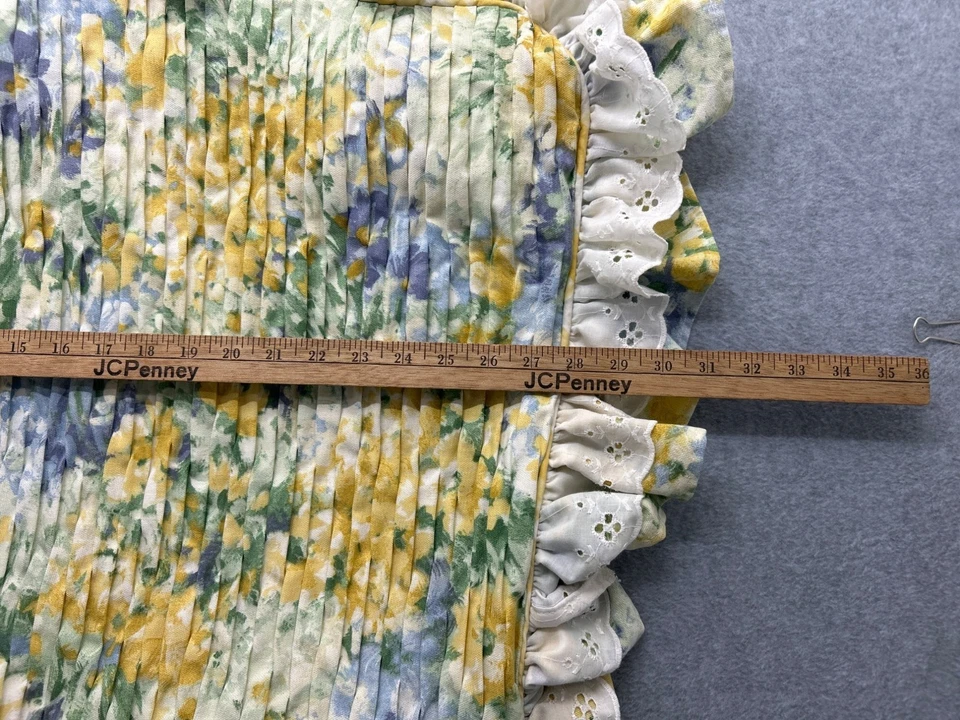 Almohada Shams Cottage Core Farmhouse Amarillo Volantes Plisado Guinga JC Penney De Colección Foto 4 de 4