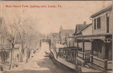 Street View, Main Steet, Horse Drawn Cart, Luray Virginia, PAGE COUNTY, Postcard