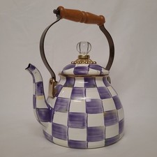 MacKenzie-Childs Violet Check 2-Qt. Tea Kettle