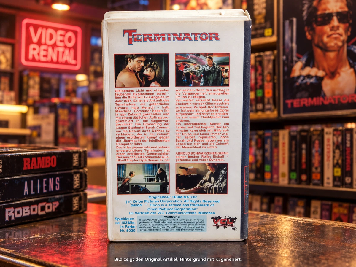 Terminator VHS 1984 Arnold Schwarzenegger VCL Video Nr. 5020 Original Vintage