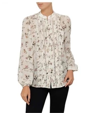 zimmermann whitewave pin tuck blouse size 0