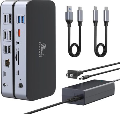 DisplayLink 15-in-1 Docking Station for MacBook Windows ~ 4K HDMI DP *5409A8C