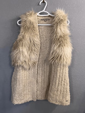 GUESS Los Angeles Faux Fur Vest Women's Tan Sz XS Pre-Owned