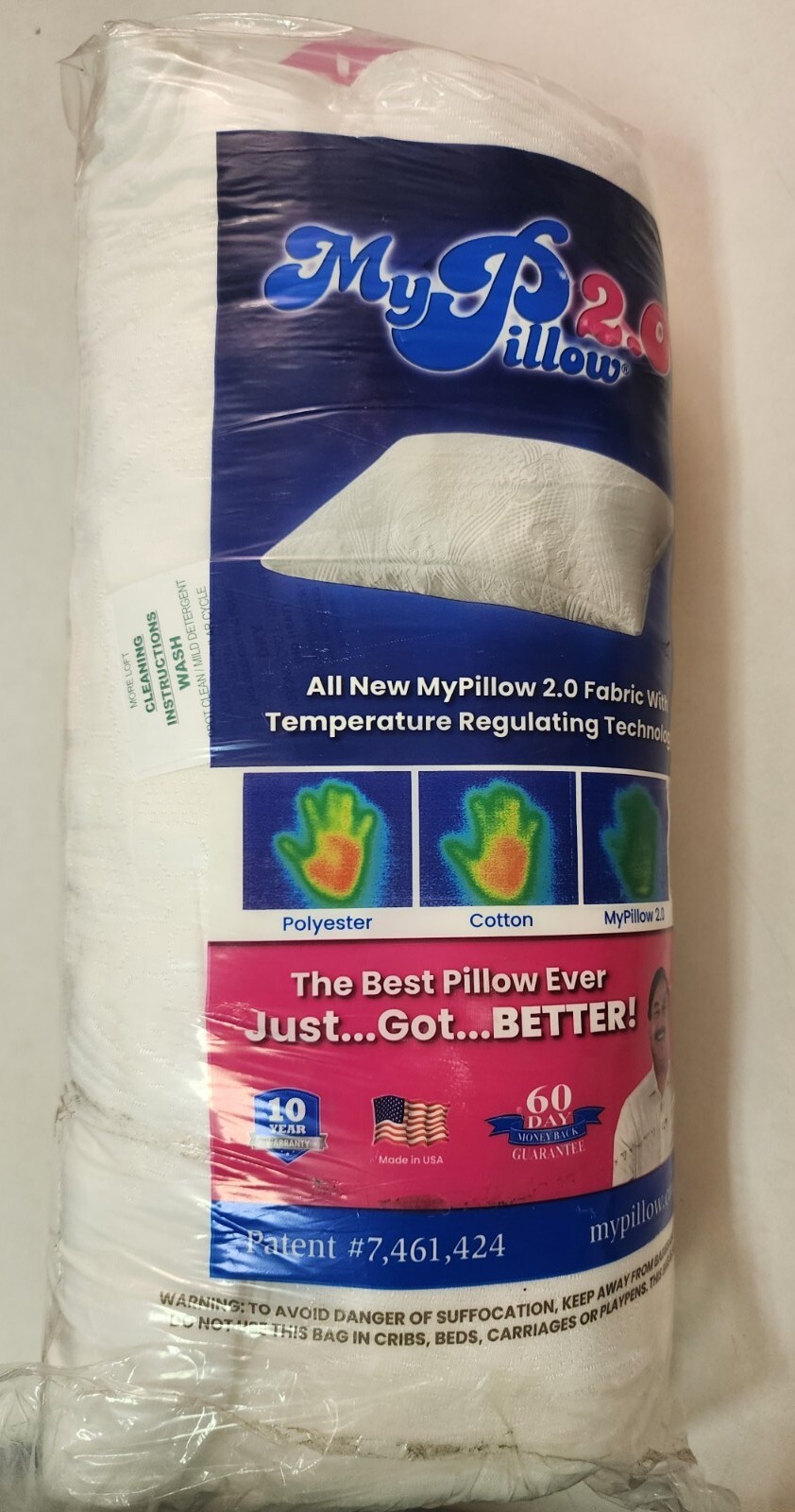 My Pillow 2.0 Cooling Bed Pillow Queen Size 18.5” x 28” Firm Brand