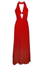 Jill Jill Stuart Tangerine Sleeveless Cutout Collared Gown 12