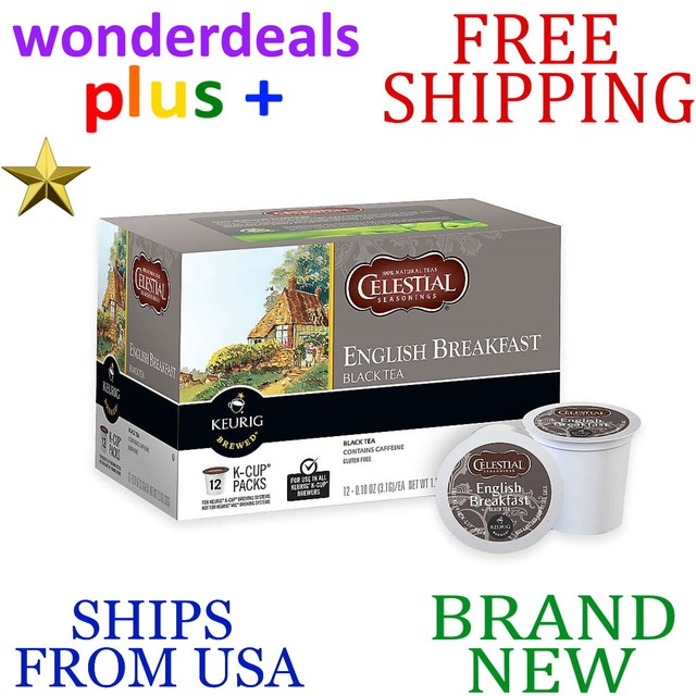 *New* KEURIG CELESTIAL SEASONINGS 12Count ENGLISH BREAKFAST BLACK TEA