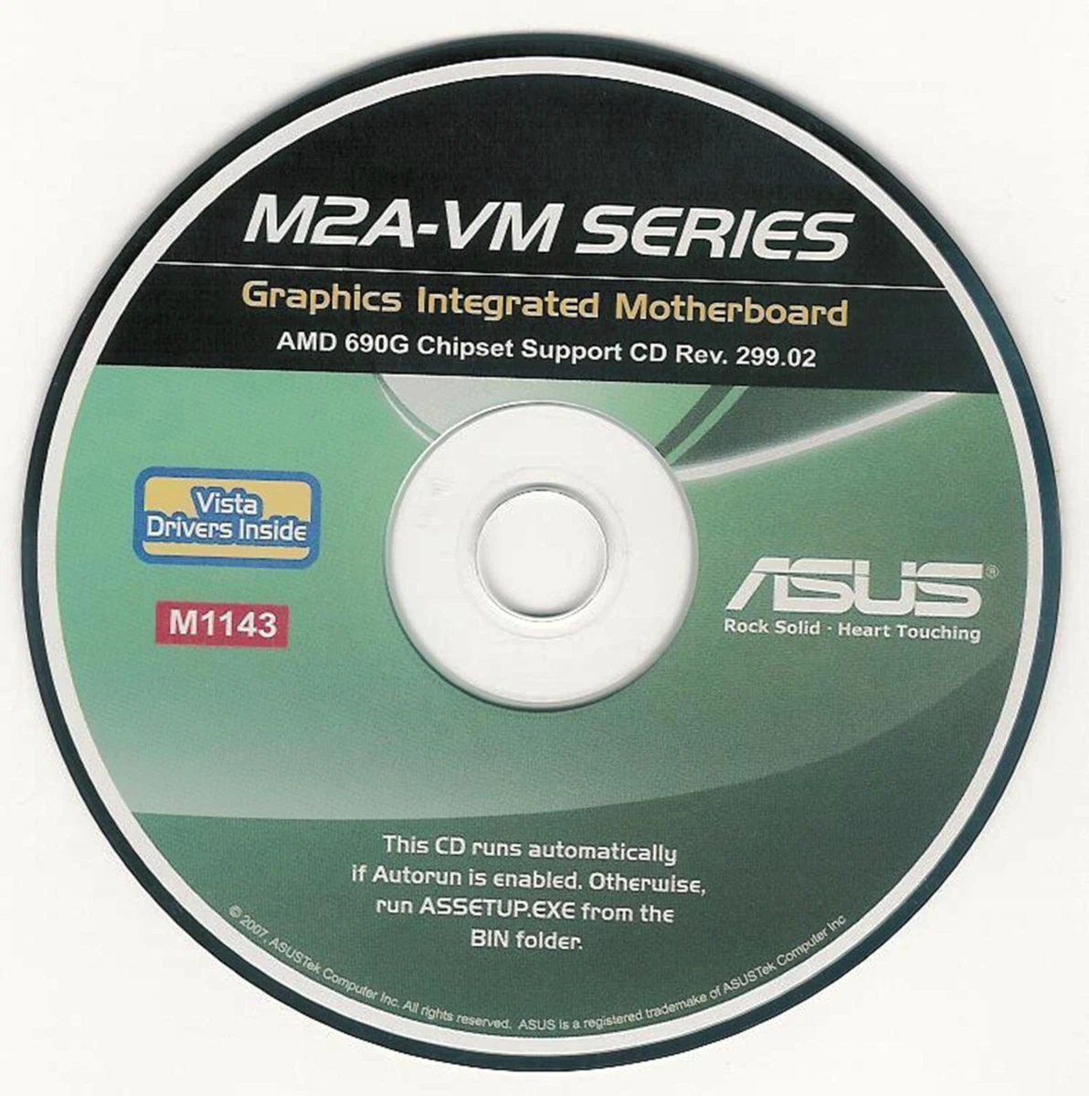 ASUS M2A-VM AND M2A-VM HDMI Motherboard Drivers Installation Disk.