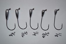 Tube Jig Heads Bass Walleye 12 Pk 60 Degree Needle Point Lure Jigs Hooks