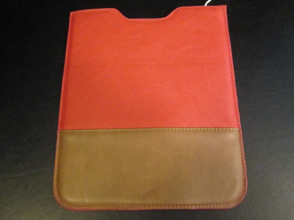 Coral/Brown Color Block iPad Tablet Sleeve by Mud Pie, 9"-10", NWT - Image 3 of 3