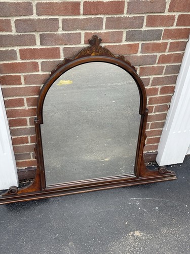 french art deco mirror painted walnut vanity top mid centutry mountable 39”x48”