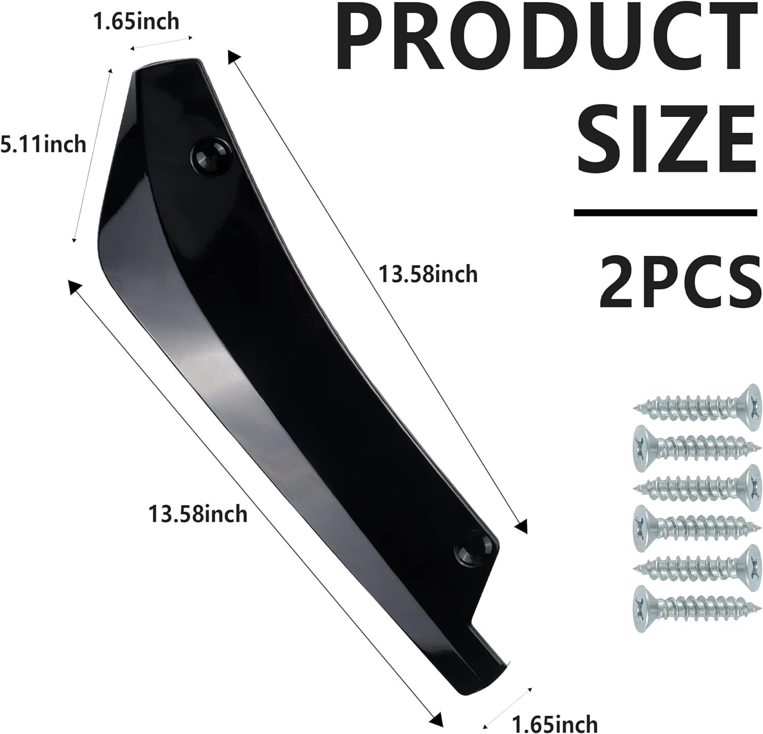 For Chevy Camaro  Front Bumper Lip Spoiler Kit +86.6" Car Side Skirt Glossy