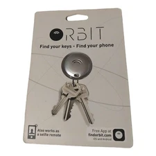 Orbit Key Finder For Your Phone Silver With Free App Aluminum By Handbag Butler