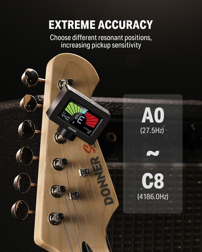 🎸 Donner DT-10 Guitar Tuner Magnetic & Clip On Tuning For Violin Ukulele Banjo - Picture 7 of 14