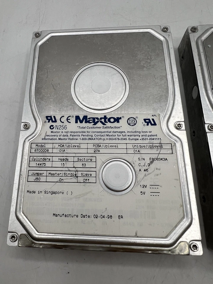 Maxtor DiamondMax 7GB 5200RPM  256KB Cache 3.5-inch Internal Hard Drive UNTESTED - Image 2 of 4