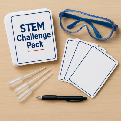STEM Challenge Pack: Micro Lab Tools & 20 Trivia Cards   Explore DNA, Biotech, a