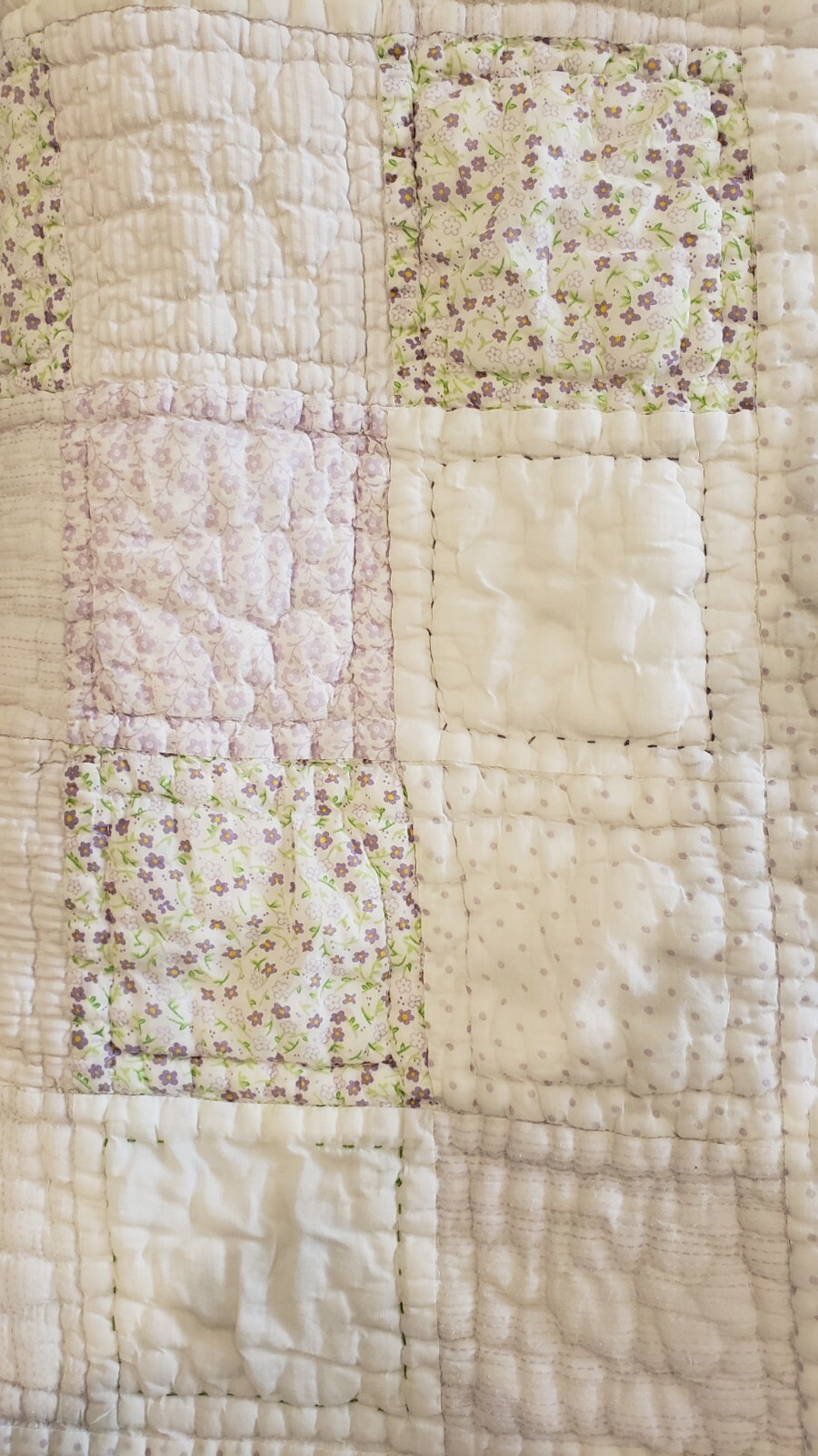 POTTERY BARN KIDS AMY'S ROMANTIC FLORAL EURO QUILTED SHAM GIRLS LAVENDER