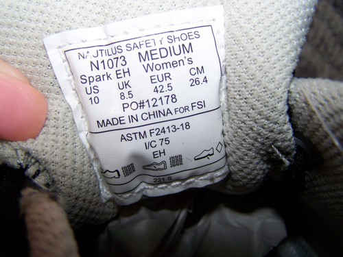 NAUTILUS Safety Steel toe Footwear Women's Size 10 Medium B N1073 Spark EH NIB - Picture 7 of 8