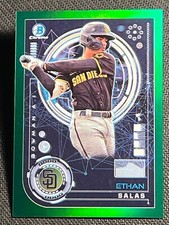 2024 Bowman Chrome GREEN REFRACTOR ROOKIE Ethan Salas 43/99