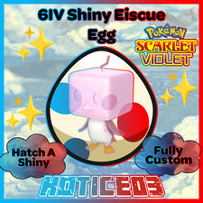 Eiscue ✨ SHINY 6IV EGG ✨ Pokemon Scarlet & Violet ✨ TEAL MASK DLC ✨